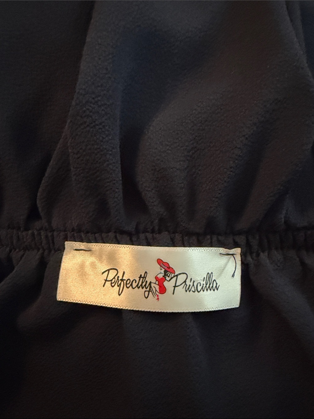 Navy Off-Shoulder Ruffle Blouse - Picture 3 of 3